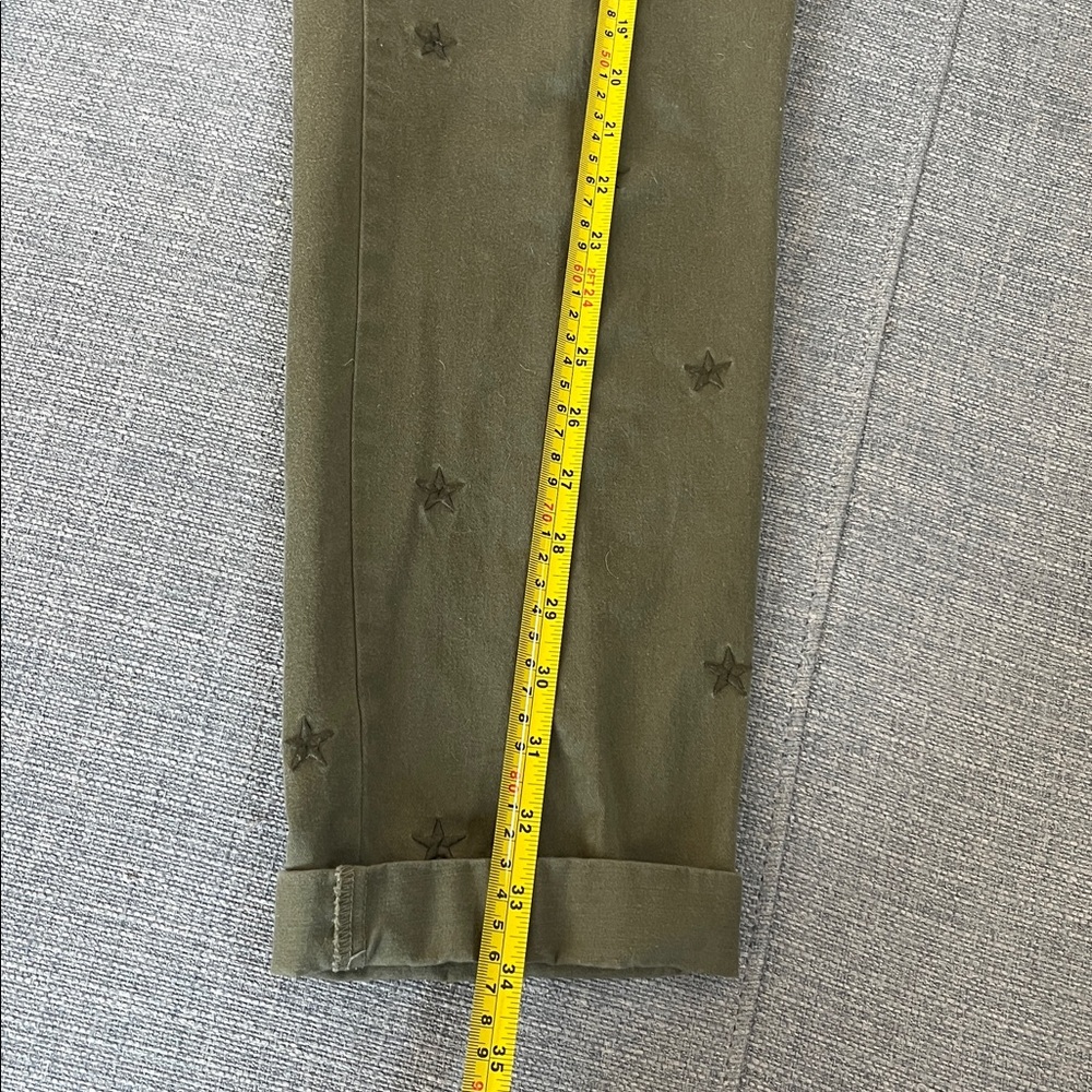 Fun Khaki Green Pants with Embroidered Stars!!! - Picture 11 of 12